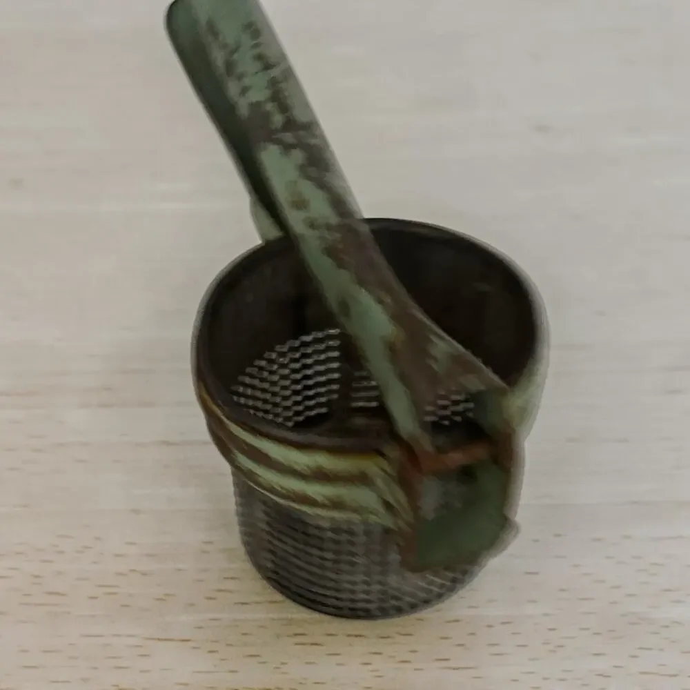 Vintage Potato Ricer Mint Green Painted Handle Rustic Farmhouse Kitchen Decor